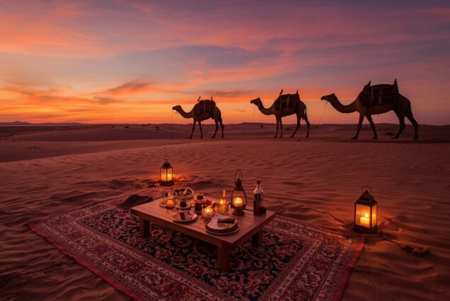 تور سافاری VIP دبی با پذیرایی روی میز و شام مجلل